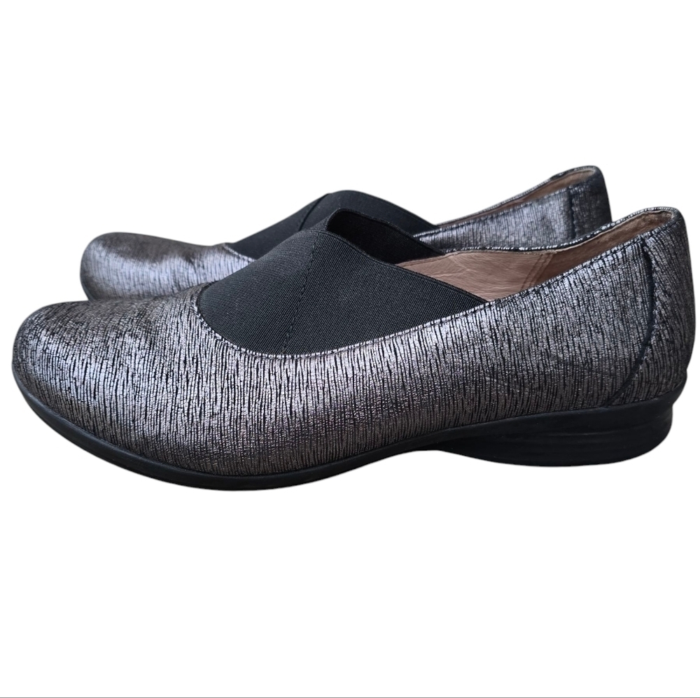 🔥Dansko Ann Pewter Metallic Slip On, Size EU 37 - Picture 4 of 8